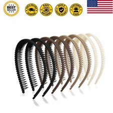 Headbands for Women Non Slip with Teeth, Plastic Headbands with Teeth Comb Sk...