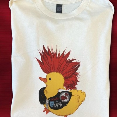 Retro Style Punk Rock Bird Print Short Sleeve Unisex Tee S-5XL