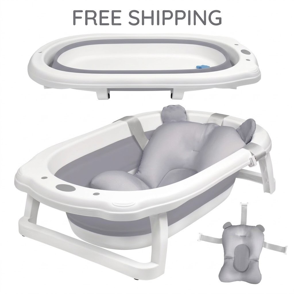 Baignoire pliable gain de place 82cm pour petite salle de bain