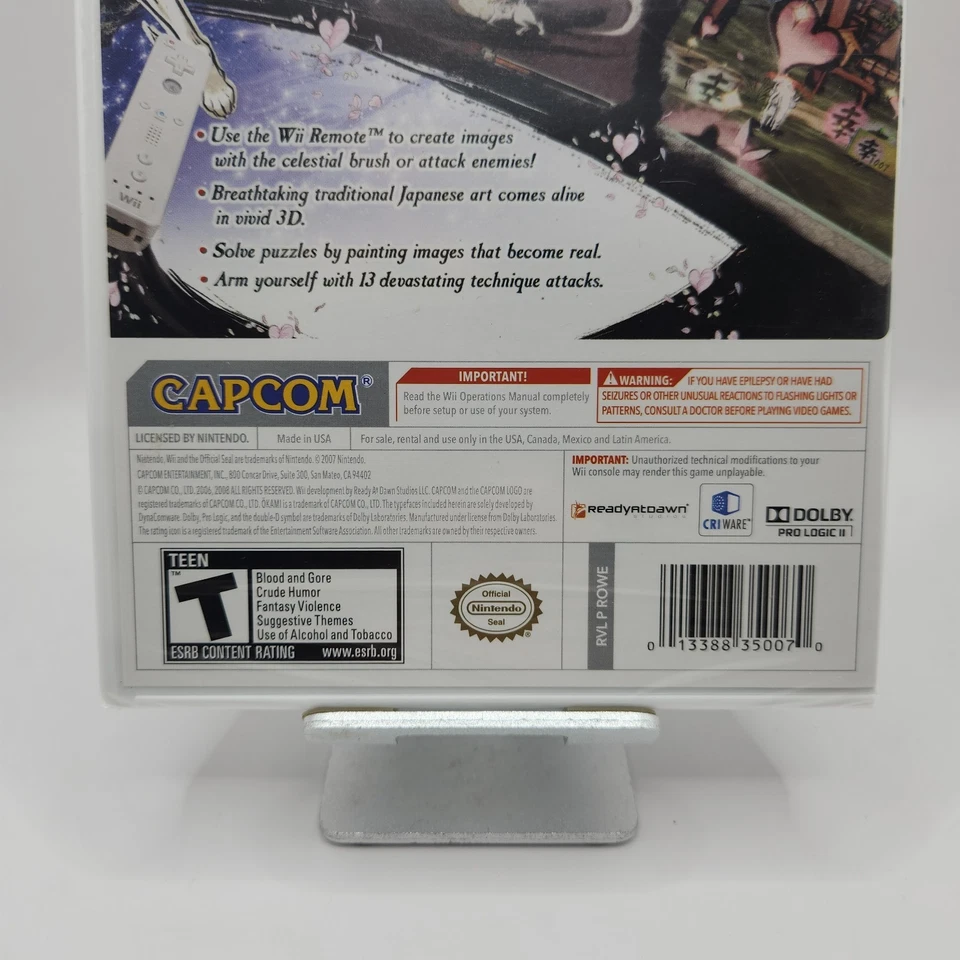 Okami (Nintendo Wii, 2008) BRAND NEW FACTORY SEALED - Image 3 of 3