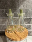Vintage Pyrex  Corelle Spring Blossom Salt & Pepper Shakers Glass Crazy Daisy