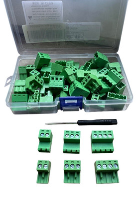 PENGLIN 24er-Pack Lötfreie Steckbare Klemmen, 5.08mm Teilung, 2-4 Pins, PCB-Mont