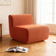 Compressed Lazy Sofa Boneless Couch Comfy Single Sofa Chairs with Deep Seat