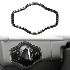 For Audi A4 B8 A5 Q5 2009-2016 Headlight Switch Sticker Cover Trim Carbon Fiber