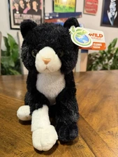 10" Wild Republic Cuddlekins Tuxedo Black White Cat, Plush Soft Stuffed Animal