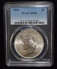 1924 P PCGS MS65 $1 Peace Dollar