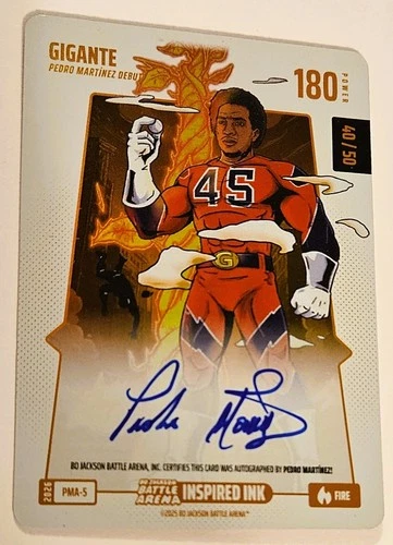 2026 Bo Jackson Battle Arena GIGANTE Pedro Martinez Auto Inspired Ink Fire /50