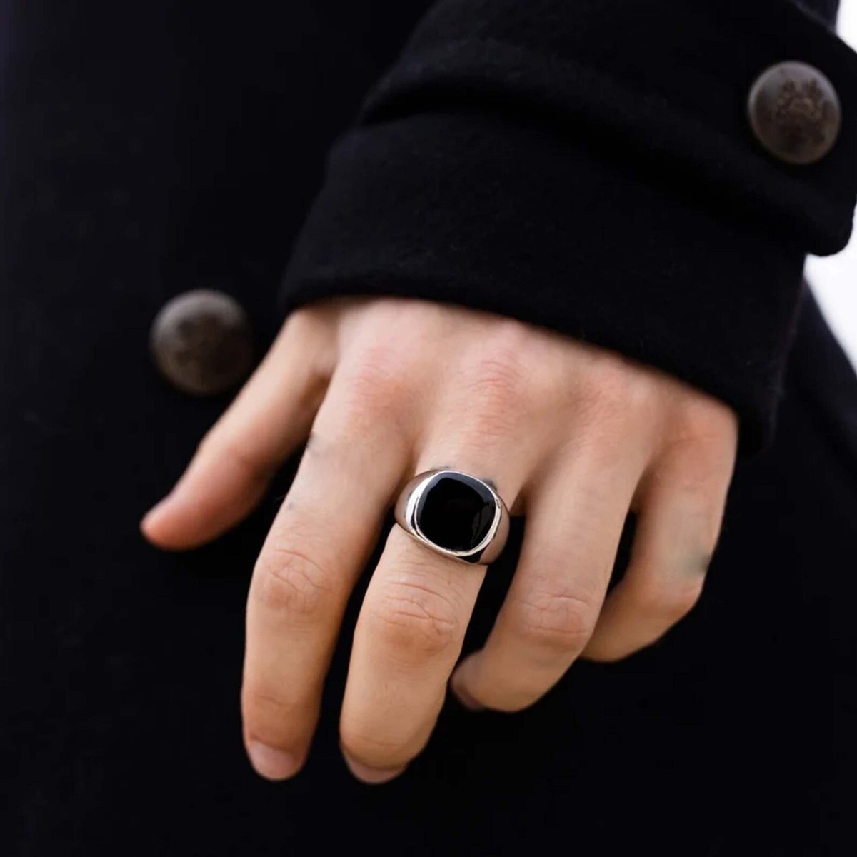 SILVER925 ONYX DESIGN BIG RING /シルバー/リング SILVER925 ONYX DESIGN BIG RING /シルバー/リング 925 Silver