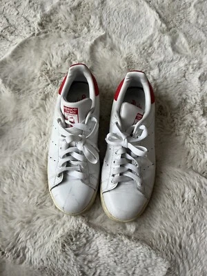 Basket Adidas Stan smith original blanche et rouge - Photo 1/4