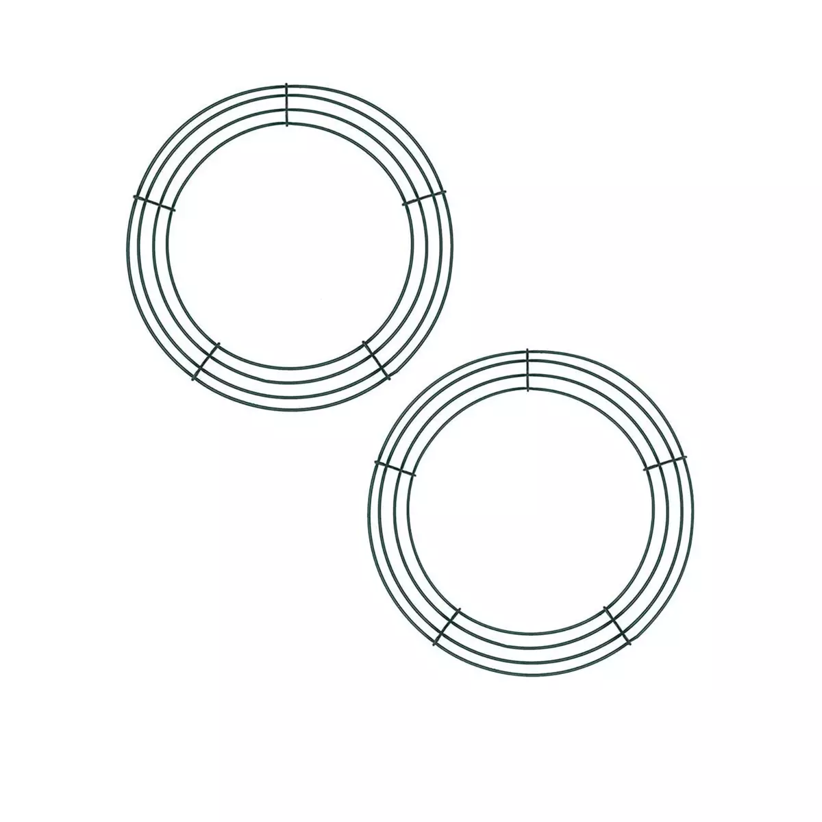 Green Raised Wire Wreath Frame Ring for Christmas Holiday Garland Funeral Wreath