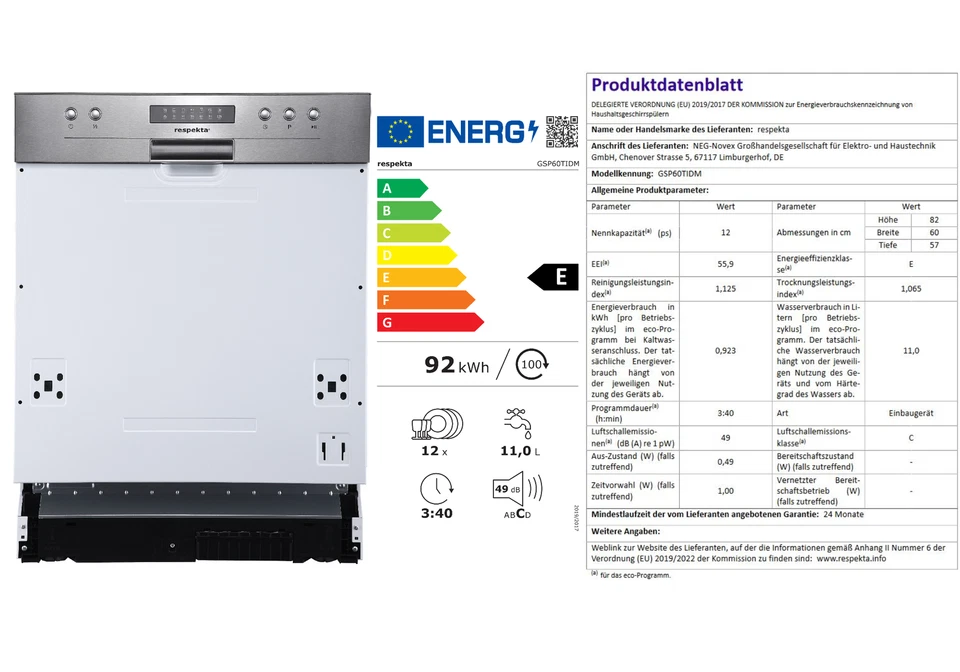 Küche Küchenzeile Küchenblock Winkelküche Weiß Beton Malia 280x172 cm Respekta - Bild 4 von 4