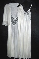 RARE Vintage MISS ELAINE Nightgown Robe Set sz S Petite Gold Tag NEW w/tag