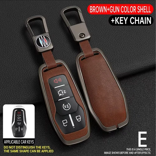 Funda Carcasa Llavero Mando a Distancia Coche Aleación Cuero Para Ford Mustang F-150 EXPLORER Zinc - Imagen 26 de 40