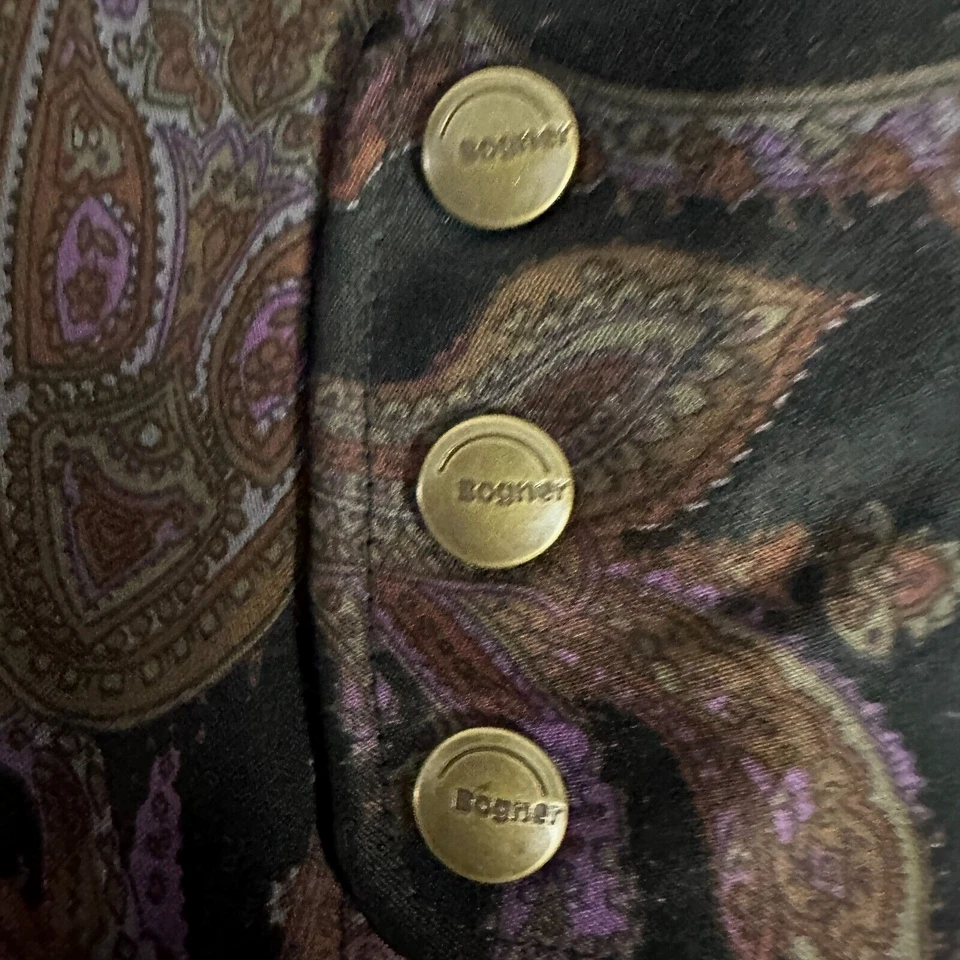 De colección Bogner Ski Panst talla 12 cintura alta estampado cachemir agitar años 80 Hecho en EE. UU. Foto 3 de 4