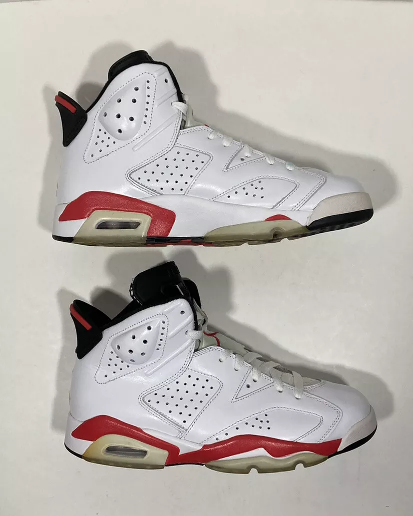 2010 Air Jordan 6 Retro Infrared Pack Varsity 398850-901 Black White Preowned