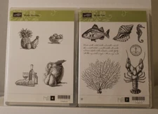 Open packages - never used 2 Stampin' Up! Rubber Cling Stamp Sets - Holiday Sets