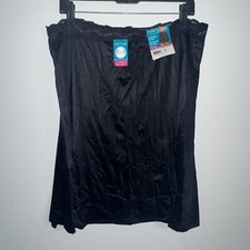 Vanity Fair Half Slip Stretch Lace Waist 2XL/24in Black