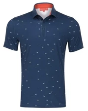 Men’s Redvanly Fullerton Performance Polo Shirt Butterfly Print Sz XL Rare HTF