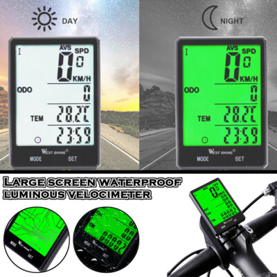 Mountain Road Bicycle Wireless Code Table Large Screen Waterproof Speedometer