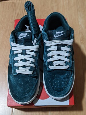 Nike Dunk Low Atomic Teal Green Velvet Women6 / Men 4.5 Brand New DZ5224-300