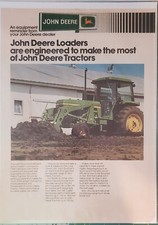 John Deere Front Loaders Magazine Ad 1974