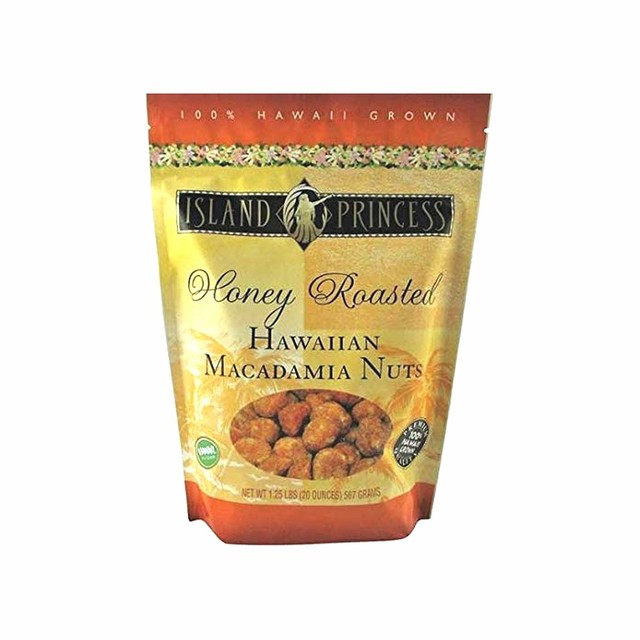 Island Princess Honey Roasted Hawaiian Macadamia Nuts 1.25 lbs from