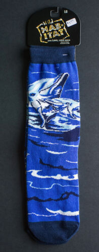 One pair of Dolphins socks XLG fits women&#039;s shoe size 9-11, men&#039;s 8-10