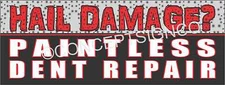 4'X10' PAINTLESS DENT REPAIR BANNER Outdoor Sign XL Auto Hail Damage Repairs Fix