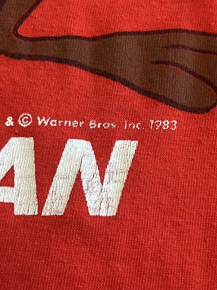 Camisa De Colección Diablo de Tasmania Para Hombres Extra Grande Looney Tunes Dibujos Animados 1983 Camiseta Años 80 Foto 4 de 4
