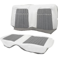 1969 Camaro Coupe Black And White Houndstooth With White Fixed Rear Seat
