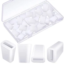 Saintrygo 36 Pieces Rubber Feet for Sink Grid Replacement Sink Rack White Rub...