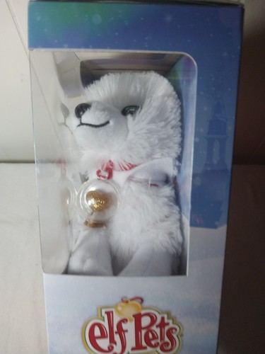 Peluche 7" cucciolo di volpe artica con libro di fiabe NUOVO elfo sullo scaffale, elfo animali domestici - Foto 4 di 10