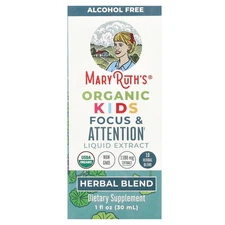Organic Kids Focus & Attention Liquid Extract, Alcohol Free, 1,180 mg, 1 fl oz