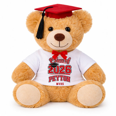 Personalized Graduation Bear Class of 2026   Custom Name, School & Colors
