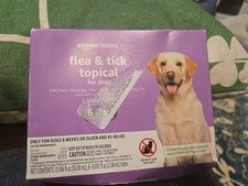 Amazon Basics Flea and Tick Topical Treatment for Large Dogs 45-88lbs - 6 Count