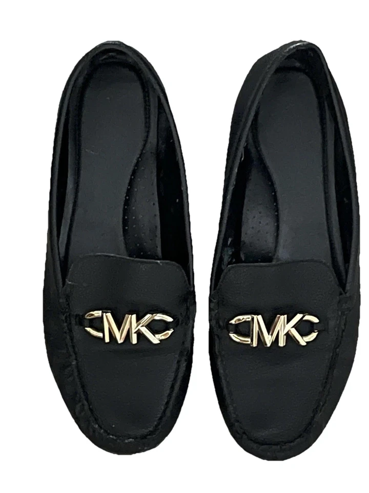 Michael Kors Women's Reed Loafer in BLACK Mk Logo Shoes  SOLD OUT 8.5 $155 - Image 2 of 4