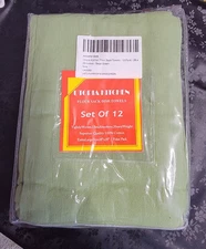 Utopia Kitchen Sage Green Flour Sack Towels 12 Pack - 28 X 28 Inch