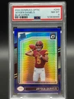 JAYDEN DANIELS 2024 Donruss Optic BLUE HYPER PRIZM RC #248 ROOKIE NM-MT PSA 8