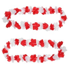  2 Pcs Collier De Fleurs Artificielles Hawaienne Décoration Fête Sur La Plage