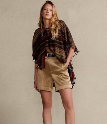 Polo Ralph Lauren Women s Lyda Satin High Rise Shorts Khaki Green Size 2 $228