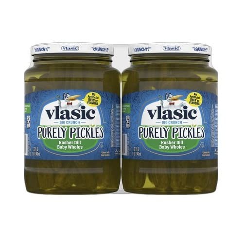 Vlasic Purely Pickles koscher Dill Baby ganze Gurken, 32 Unzen (2er Pack) - Bild 3 von 4