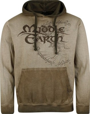 Der Herr der Ringe Kapuzenpullover Herren Middle Earth hellgrün S