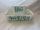 Amish Milk Glass Pyres 1.5 Pint & 1.5 Qt Refrigerator Dishes