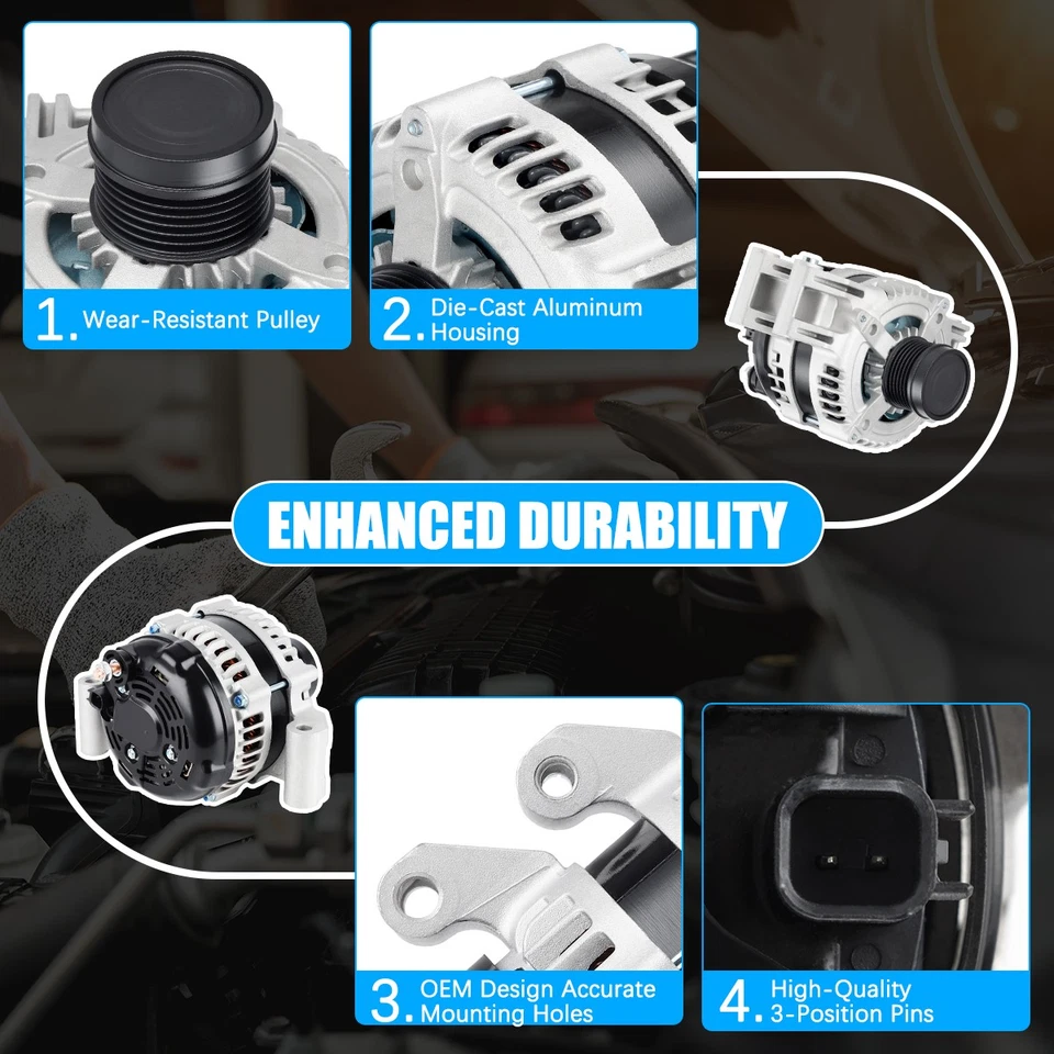 Genuine Alternator 160Amp For 2011-2023 Chrysler 300 & Jeep Grand Cherokee 3.6L - Изображение 3 из 4