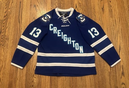 2020-2021 Creighton Blue Jays Club Hockey Game Worn Bauer Jersey #13 Mens Small