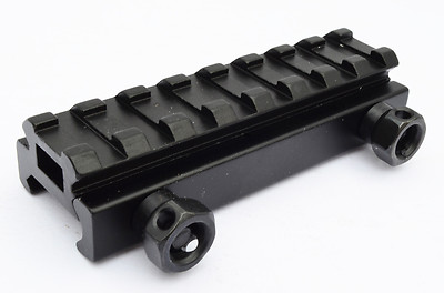 1/2'' inch Riser Mount Flat Top Low profile Matte Black aluminum Picatinny 8 slot