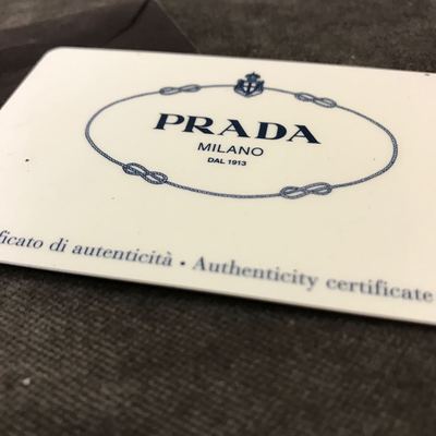 Prada Certificate of Authenticity 