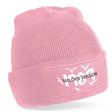 NEW *Taylor Swift* 1989 beanie merch knitted stretch hat SWIFTIE - pink or grey