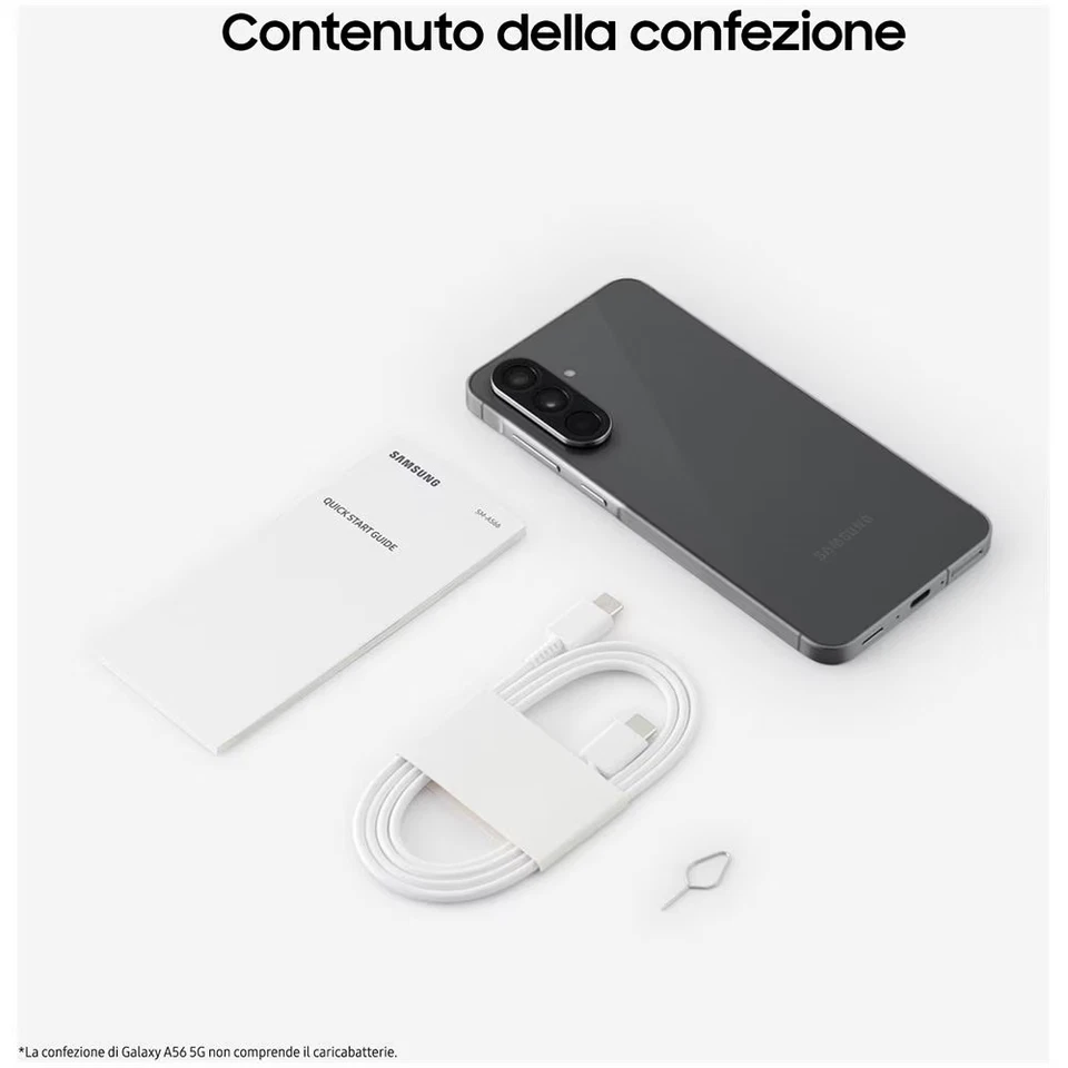 SAMSUNG GALAXY A56 5G LIGHTGRAY SM-A566B DUAL SIM 8GB RAM 256GB GARANZIA 2 ANNI - Immagine 4 di 4