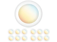PARMIDA (12 Pack) 5/6 Inch Dimmable 5CCT LED Disk Lights, 15W Surface Mount